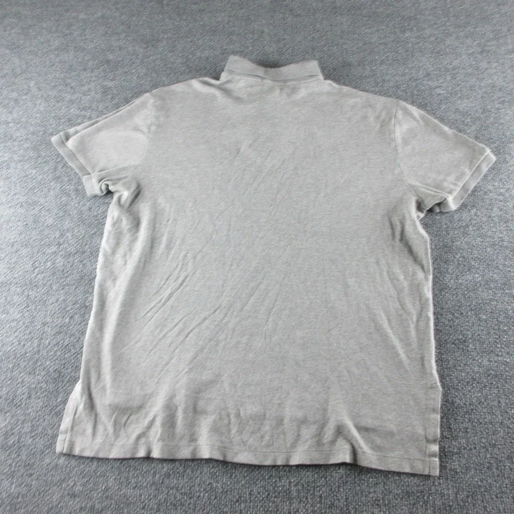 Polo Ralph Lauren Polo Shirt Mens L Gray Short Sleeve Pima Soft Touch Cotton
